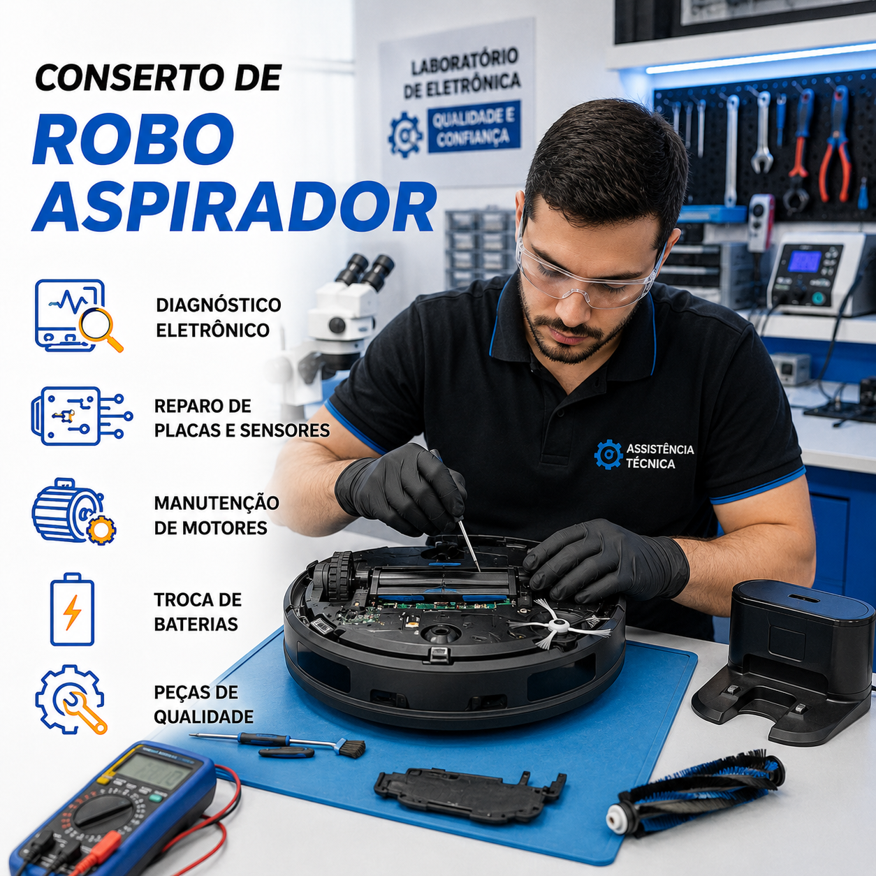 conserto de robô aspirador